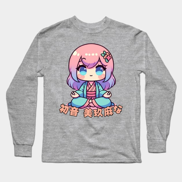 Japanese Anime Yoga Instructor Long Sleeve T-Shirt by Japanese Fever